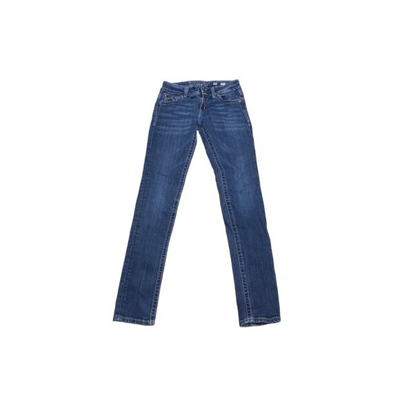 Y2K Bootcut Skinny Dark Wash Miss Me Jeans Size 28 JP4221RSI - Picture 2 of 8